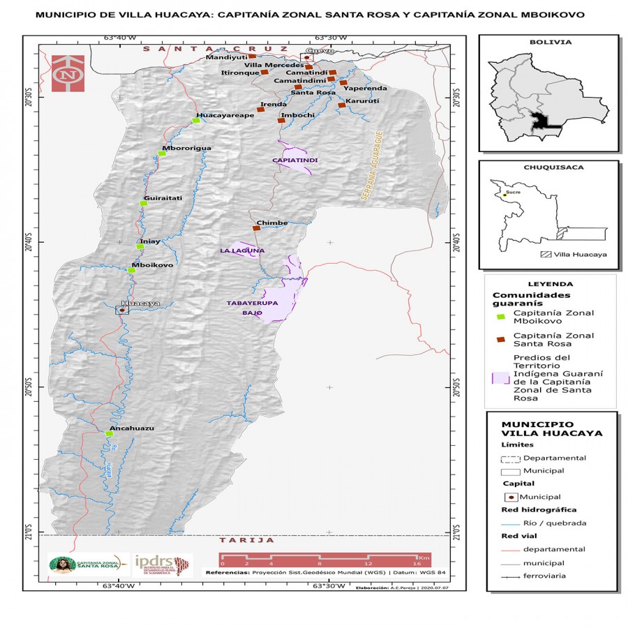 Santa Rosa de Huacaya  ya cuenta con su georreferenciaci&oacute;n de su territorio